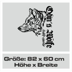 Aufkleber Auto Car Wikinger Viking Wölfe Wolf Runen Schwert Schild Rabe Runen Odin Odin´s Wölfe Böse Kette Valhalla Walhalla