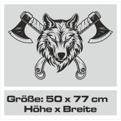Aufkleber Auto Car Wikinger Viking Wölfe Wolf Runen Schwert Schild Rabe Runen Odin Odin´s Wölfe Böse Kette Valhalla Walhalla