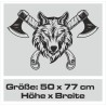 Aufkleber Auto Car Wikinger Viking Wölfe Wolf Runen Schwert Schild Rabe Runen Odin Odin´s Wölfe Böse Kette Valhalla Walhalla