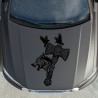 Aufkleber Auto Car Wikinger Viking Wölfe Wolf Runen Schwert Schild Rabe Runen Odin Odin´s Wölfe Böse Kette Valhalla Walhalla