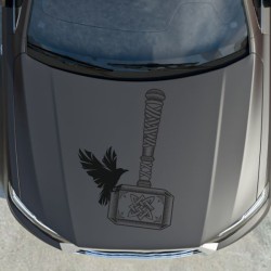 Aufkleber Auto Car Wikinger Viking Wölfe Wolf Runen Schwert Schild Rabe Runen Odin Odin´s Wölfe Böse Kette Valhalla Walhalla