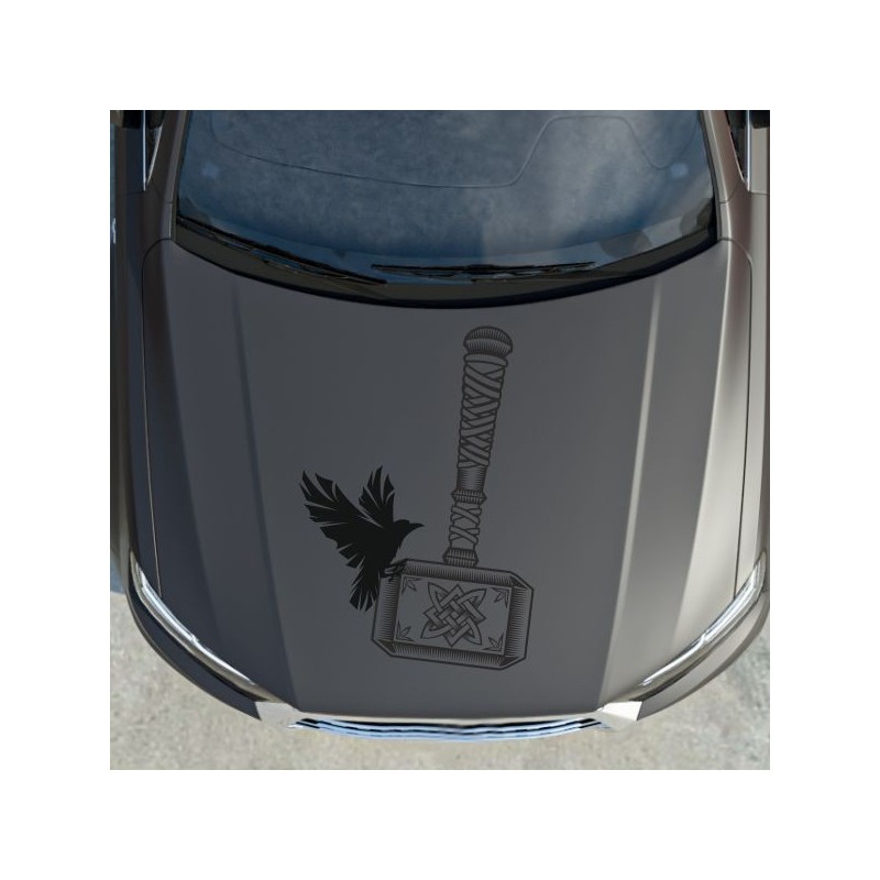 Aufkleber Auto Car Wikinger Viking Wölfe Wolf Runen Schwert Schild Rabe Runen Odin Odin´s Wölfe Böse Kette Valhalla Walhalla