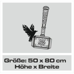 Aufkleber Auto Car Wikinger Viking Wölfe Wolf Runen Schwert Schild Rabe Runen Odin Odin´s Wölfe Böse Kette Valhalla Walhalla