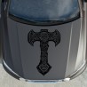 Aufkleber Auto Car Wikinger Viking Wölfe Wolf Runen Schwert Schild Rabe Runen Odin Odin´s Wölfe Böse Kette Valhalla Walhalla
