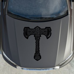 Aufkleber Auto Car Wikinger Viking Wölfe Wolf Runen Schwert Schild Rabe Runen Odin Odin´s Wölfe Böse Kette Valhalla Walhalla