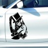 Aufkleber Sugar Skull Lady Catrina Tag der Toten mexianischer Feiertag Dia de los Muertos Ehre Feiere das Gedenken der Toten