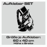 Aufkleber Sugar Skull Lady Catrina Tag der Toten mexianischer Feiertag Dia de los Muertos Ehre Feiere das Gedenken der Toten