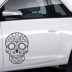Aufkleber Sugar Skull Lady Catrina Tag der Toten mexianischer Feiertag Dia de los Muertos Ehre Feiere das Gedenken der Toten