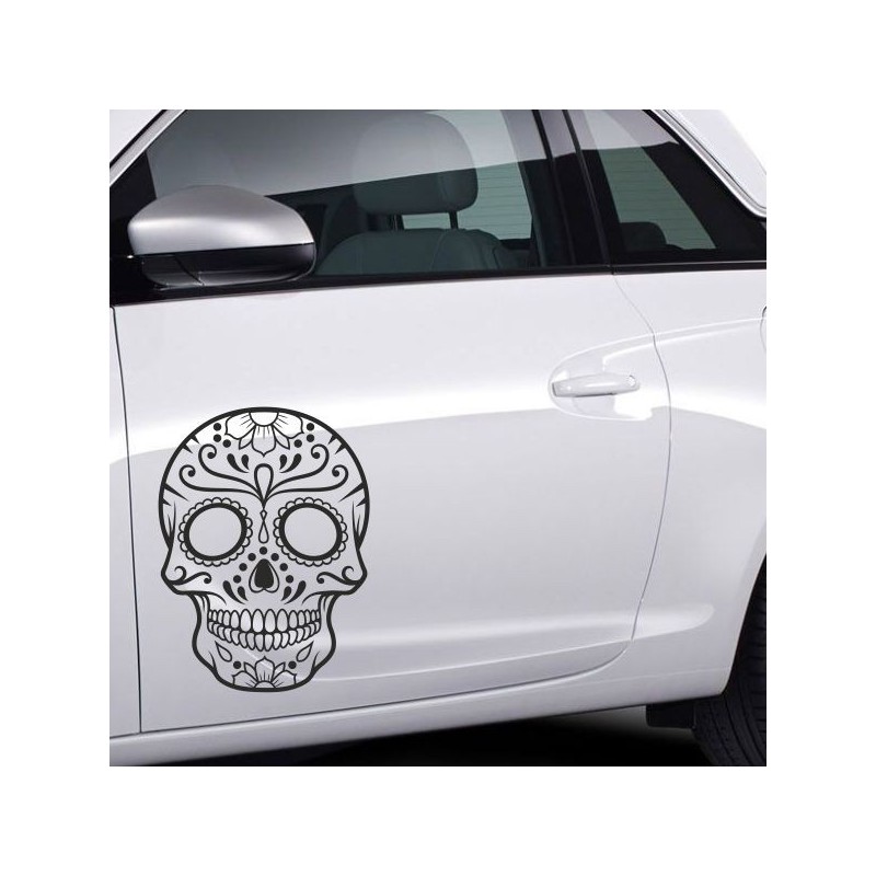 Aufkleber Sugar Skull Lady Catrina Tag der Toten mexianischer Feiertag Dia de los Muertos Ehre Feiere das Gedenken der Toten