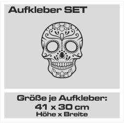 Aufkleber Sugar Skull Lady Catrina Tag der Toten mexianischer Feiertag Dia de los Muertos Ehre Feiere das Gedenken der Toten