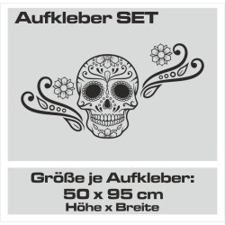 Aufkleber Sugar Skull Lady Catrina Tag der Toten mexianischer Feiertag Dia de los Muertos Ehre Feiere das Gedenken der Toten