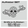 Aufkleber Sugar Skull Lady Catrina Tag der Toten mexianischer Feiertag Dia de los Muertos Ehre Feiere das Gedenken der Toten