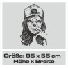 Aufkleber Sugar Skull Lady Catrina Tag der Toten mexianischer Feiertag Dia de los Muertos Ehre Feiere das Gedenken der Toten
