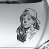 Aufkleber Sugar Skull Lady Catrina Tag der Toten mexianischer Feiertag Dia de los Muertos Ehre Feiere das Gedenken der Toten
