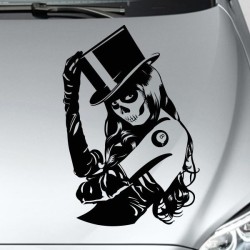 Aufkleber Sugar Skull Lady Catrina Tag der Toten mexianischer Feiertag Dia de los Muertos Ehre Feiere das Gedenken der Toten