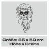 Aufkleber Sugar Skull Lady Catrina Tag der Toten mexianischer Feiertag Dia de los Muertos Ehre Feiere das Gedenken der Toten