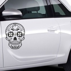 Aufkleber Sugar Skull Lady Catrina Tag der Toten mexianischer Feiertag Dia de los Muertos Ehre Feiere das Gedenken der Toten