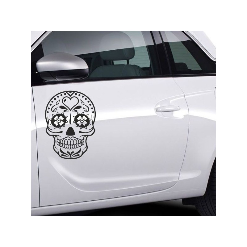 Aufkleber Sugar Skull Lady Catrina Tag der Toten mexianischer Feiertag Dia de los Muertos Ehre Feiere das Gedenken der Toten