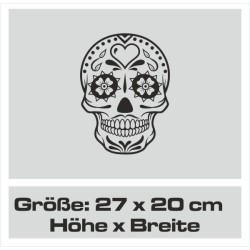 Aufkleber Sugar Skull Lady Catrina Tag der Toten mexianischer Feiertag Dia de los Muertos Ehre Feiere das Gedenken der Toten