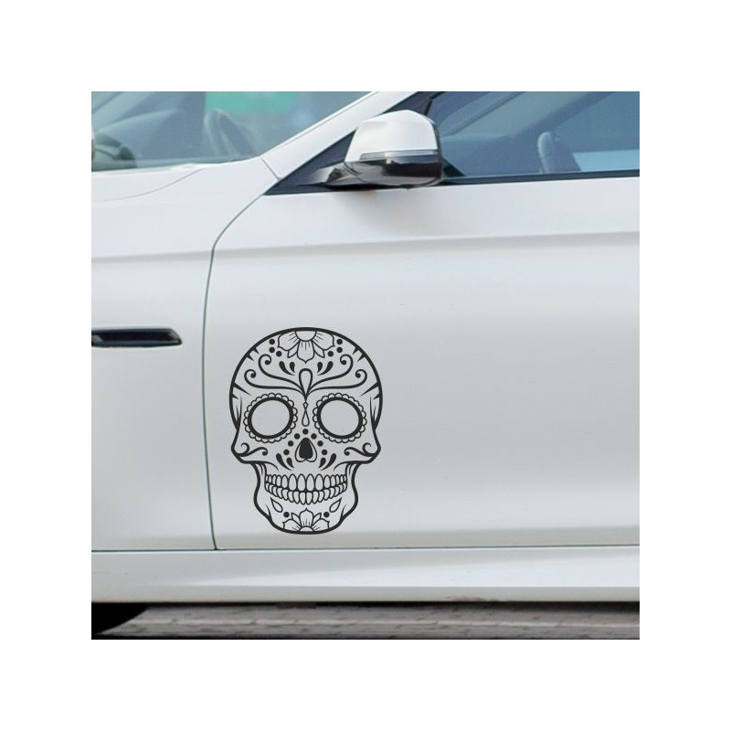 Aufkleber Sugar Skull Lady Catrina Tag der Toten mexianischer Feiertag Dia de los Muertos Ehre Feiere das Gedenken der Toten