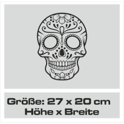 Aufkleber Sugar Skull Lady Catrina Tag der Toten mexianischer Feiertag Dia de los Muertos Ehre Feiere das Gedenken der Toten