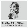 Aufkleber Sugar Skull Lady Catrina Tag der Toten mexianischer Feiertag Dia de los Muertos Ehre Feiere das Gedenken der Toten