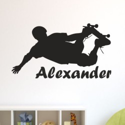 Wandaufkleber Wandtattoo Sport Fußball Kicker Ball Spiel Kinder Kids Snowbord Skateboard Skater Stuntroller Roller BMX Handball