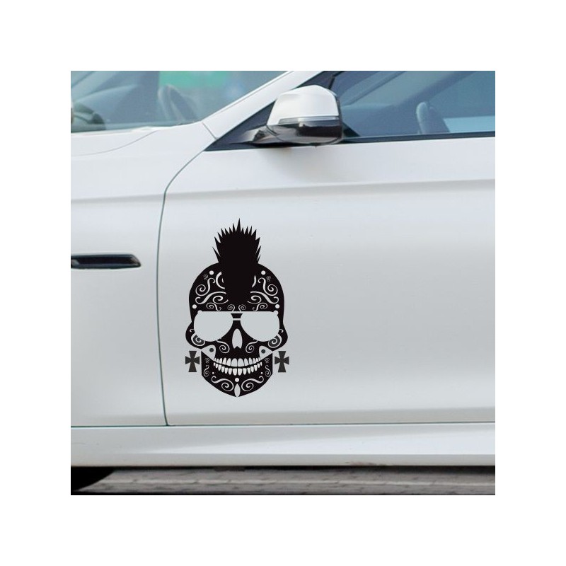 Aufkleber Sugar Skull Lady Catrina Tag der Toten mexianischer Feiertag Dia de los Muertos Ehre Feiere das Gedenken der Toten