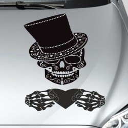 Aufkleber Sugar Skull Lady Catrina Tag der Toten mexianischer Feiertag Dia de los Muertos Ehre Feiere das Gedenken der Toten