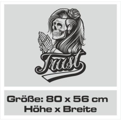 Aufkleber Sugar Skull Lady Catrina Tag der Toten mexianischer Feiertag Dia de los Muertos Ehre Feiere das Gedenken der Toten