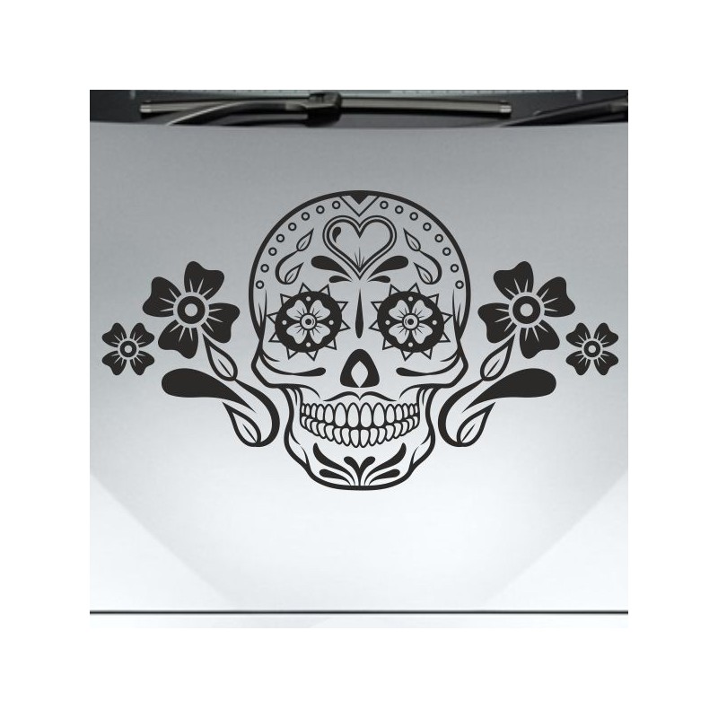 Aufkleber Sugar Skull Lady Catrina Tag der Toten mexianischer Feiertag Dia de los Muertos Ehre Feiere das Gedenken der Toten