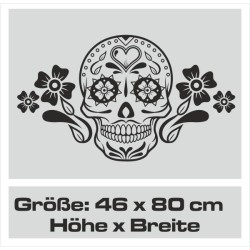 Aufkleber Sugar Skull Lady Catrina Tag der Toten mexianischer Feiertag Dia de los Muertos Ehre Feiere das Gedenken der Toten