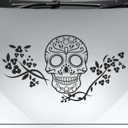 Aufkleber Sugar Skull Lady Catrina Tag der Toten mexianischer Feiertag Dia de los Muertos Ehre Feiere das Gedenken der Toten