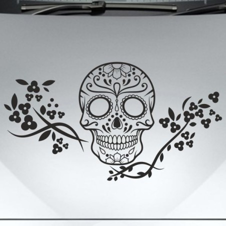 Aufkleber Sugar Skull Lady Catrina Tag der Toten mexianischer Feiertag Dia de los Muertos Ehre Feiere das Gedenken der Toten