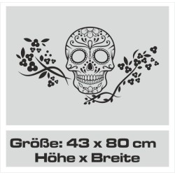 Aufkleber Sugar Skull Lady Catrina Tag der Toten mexianischer Feiertag Dia de los Muertos Ehre Feiere das Gedenken der Toten