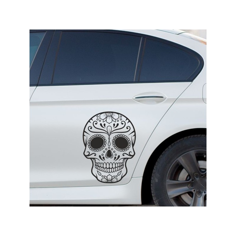 Aufkleber Sugar Skull Lady Catrina Tag der Toten mexianischer Feiertag Dia de los Muertos Ehre Feiere das Gedenken der Toten