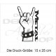 Turnbeutel Rucksack KULT Kinder Gym Sport Tasche Spruch Heavy Metal Rock Hand
