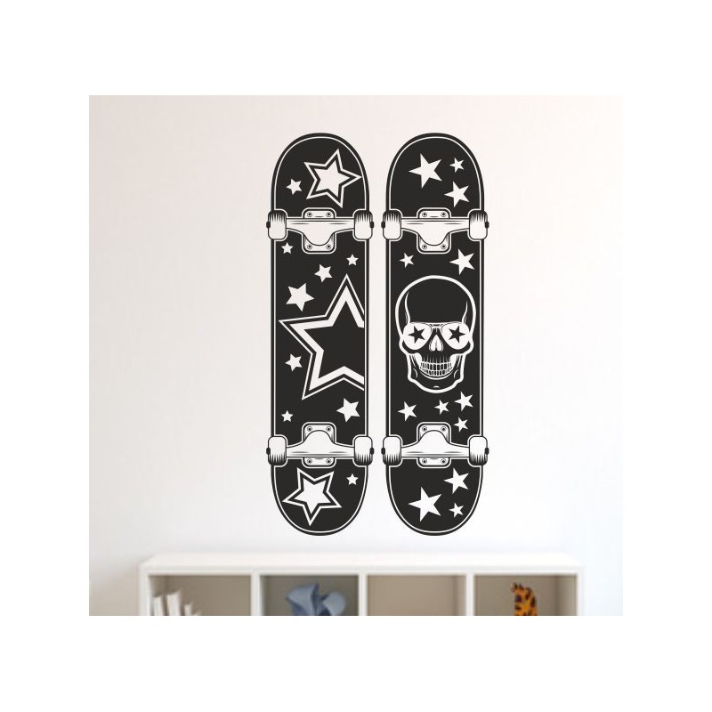Wandaufkleber Wandtattoo Sport Fußball Kicker Spiel Kinder Kids Snowbord Skateboard Skater Stuntroller Roller BMX Basket Ball
