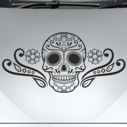 Aufkleber Sugar Skull Lady Catrina Tag der Toten mexianischer Feiertag Dia de los Muertos Ehre Feiere das Gedenken der Toten