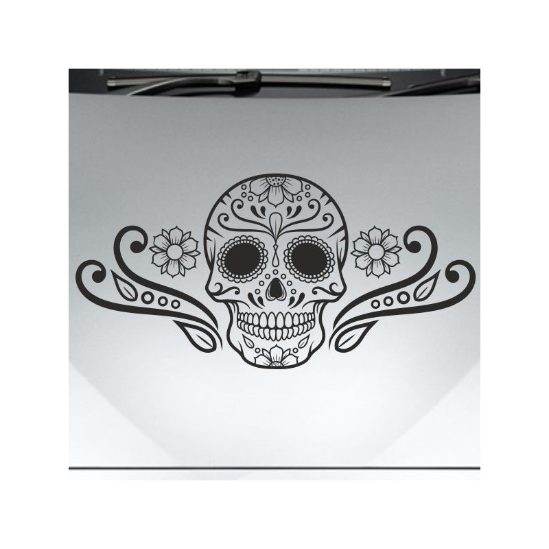 Aufkleber Sugar Skull Lady Catrina Tag der Toten mexianischer Feiertag Dia de los Muertos Ehre Feiere das Gedenken der Toten