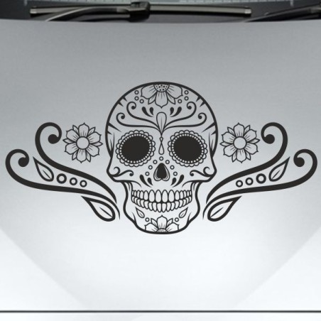 Aufkleber Sugar Skull Lady Catrina Tag der Toten mexianischer Feiertag Dia de los Muertos Ehre Feiere das Gedenken der Toten