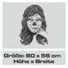 Aufkleber Sugar Skull Lady Catrina Tag der Toten mexianischer Feiertag Dia de los Muertos Ehre Feiere das Gedenken der Toten