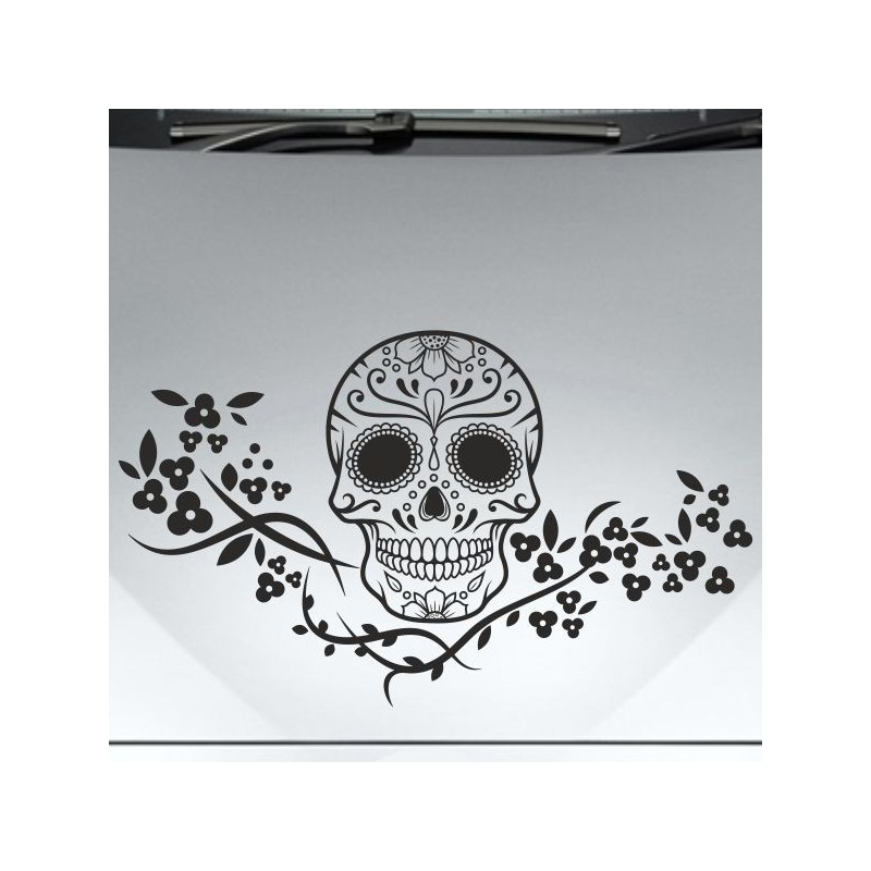 Aufkleber Sugar Skull Lady Catrina Tag der Toten mexianischer Feiertag Dia de los Muertos Ehre Feiere das Gedenken der Toten
