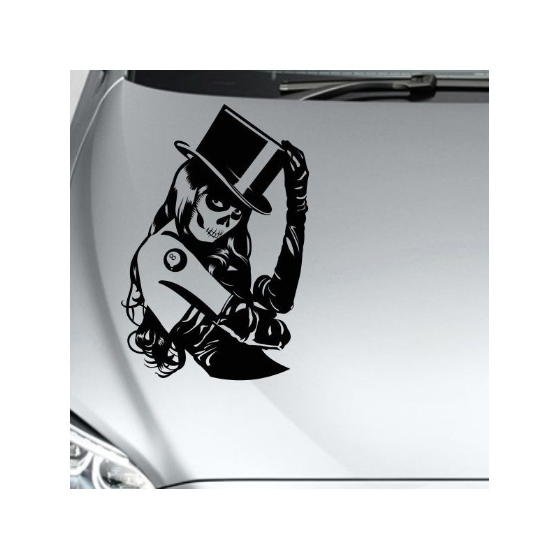 Aufkleber Sugar Skull Lady Catrina Tag der Toten mexianischer Feiertag Dia de los Muertos Ehre Feiere das Gedenken der Toten