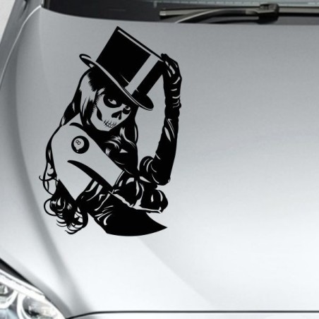 Aufkleber Sugar Skull Lady Catrina Tag der Toten mexianischer Feiertag Dia de los Muertos Ehre Feiere das Gedenken der Toten