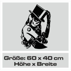 Aufkleber Sugar Skull Lady Catrina Tag der Toten mexianischer Feiertag Dia de los Muertos Ehre Feiere das Gedenken der Toten