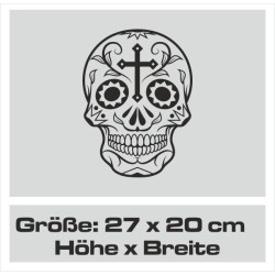 Aufkleber Sugar Skull Lady Catrina Tag der Toten mexianischer Feiertag Dia de los Muertos Ehre Feiere das Gedenken der Toten