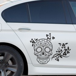 Aufkleber Sugar Skull Lady Catrina Tag der Toten mexianischer Feiertag Dia de los Muertos Ehre Feiere das Gedenken der Toten