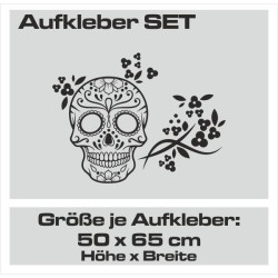 Aufkleber Sugar Skull Lady Catrina Tag der Toten mexianischer Feiertag Dia de los Muertos Ehre Feiere das Gedenken der Toten