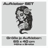 Aufkleber Sugar Skull Lady Catrina Tag der Toten mexianischer Feiertag Dia de los Muertos Ehre Feiere das Gedenken der Toten